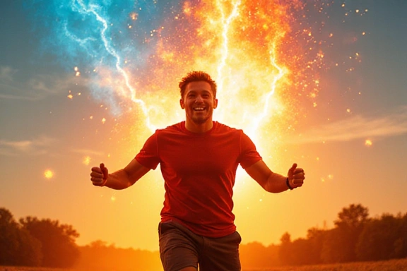 Energetic person exercising, representing energy and vitality